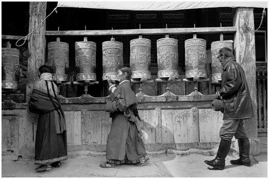 Prayer wheels, Tibet