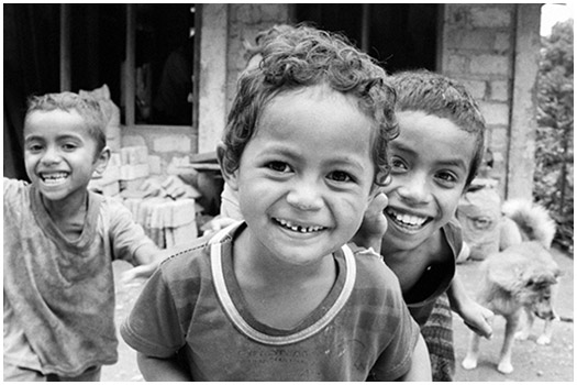 Kids in small village, Indonesia